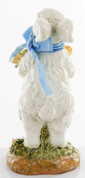 Figurka królik z bukietem kwiatów o280c/144002