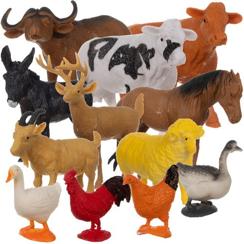 Figurki 12 zwierząt gospodarskich T403/24854 Figurki 12 zwierząt gospodarskich T403/24854